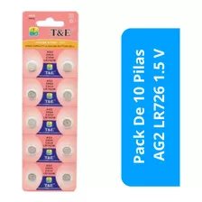 Conveniente Tira De 10 Pilas Forma Botón Ag2 Lr726, 1.5v