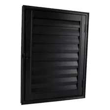 Porta Abrigo Alçapão Alumínio 80x60 Linha Nobre Preto