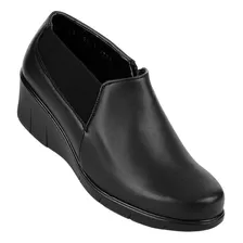 Zapato Confort Cuña Mujer Negro Tactopiel Stfashion 16803713