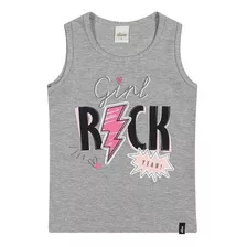 Blusa Menina Regata Infantil Algodão Girl Rock Tam.: 4