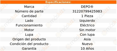 Faro Izq Elctrico S/motor P/foco Xenn C/lupa Clio 02/10 Foto 4