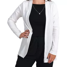 Casaco Feminino Cardigan Sobretudo Manga Longa