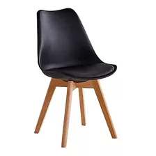 Silla Eames Acolchada Dsw Negra / Comedor Escritorio