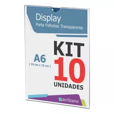 Display Acrílico Parede A6 10x15 Kit/10 Peças Promoção!!