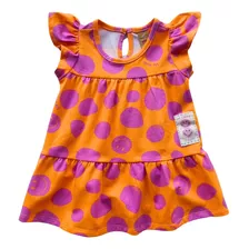 Vestido Infantil Bolinhas (laranja) Up Baby