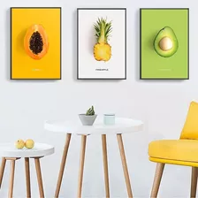 Set De Pintura Decorativa De Frutas De 30 X 40 Cm, 3 Piezas