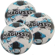 3 Bolas Magussy Twister 500 Fusion Tec Futsal Oficial + Nf