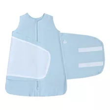 Cueiro Swaddle Bebê Ajustável Recém Nascido Com Velcro Azul