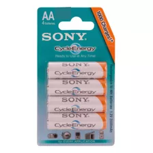 Baterías Recargables Aa Sony 4 Pilas/ 4.600 Mah 1.2 V