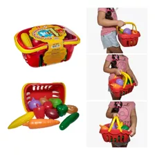 Cesta De Frutas Infantil Ou Legumes De Brinquedo