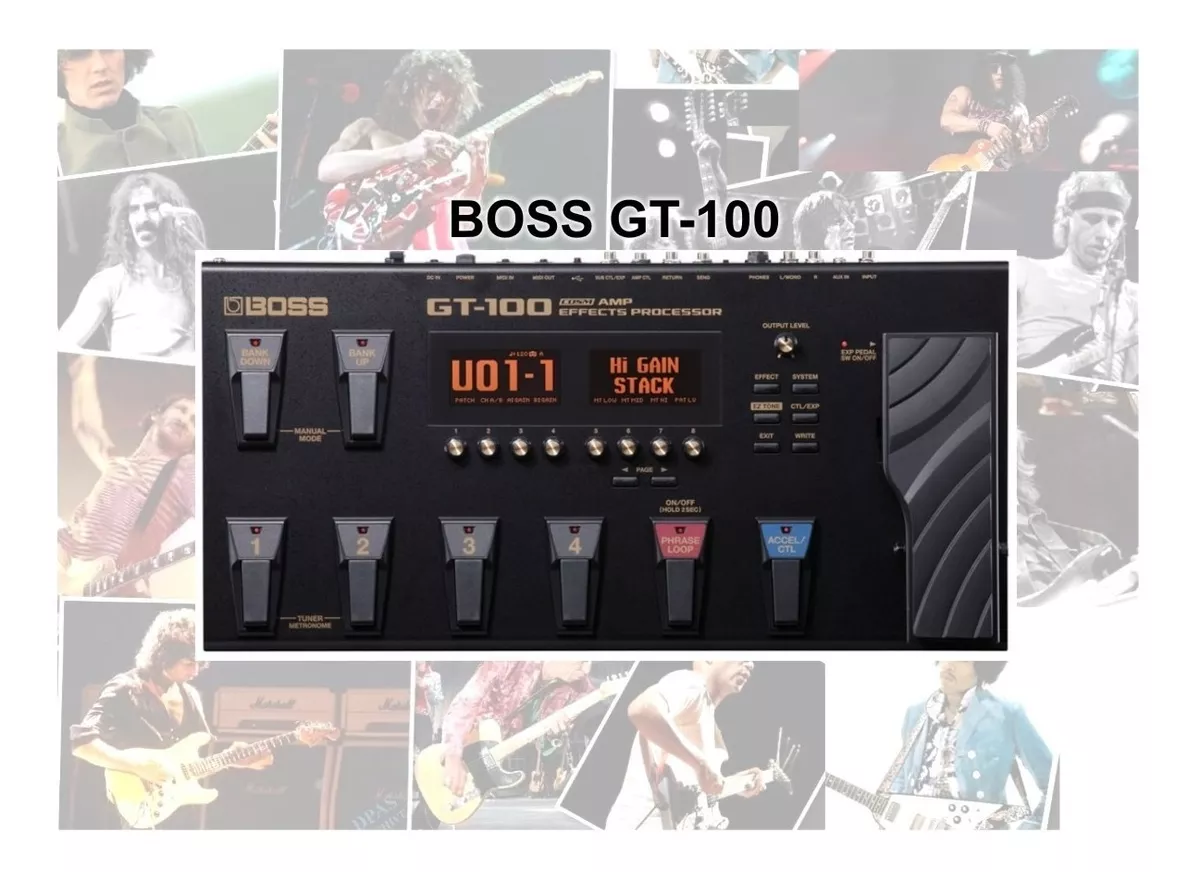 +5500 Timbres Guitarristas Famosos Boss Gt100 + Manual Br