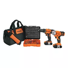 Kit Rotomartillo+llave Impacto+accesorios Truper Combo-20a Color Naranja