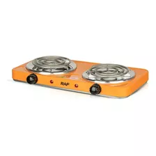 Cocinilla Cocina Anafe Eléctrico 2000 W 2 Hornalla Hlc Home Color Naranja