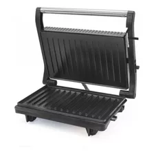 Grill Elétrico Sanduicheira Inox Antiaderente Torradeira Cor Preto 110v