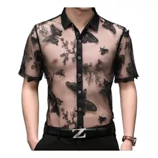 Top De Ropa Transparente Para Hombre Summer Hollow Out