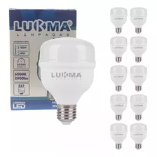 Kit 10 Lampada Bulbo Led 30w 6500k Branco Frio E27 Bivolt