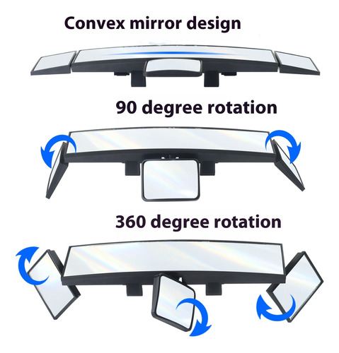 Espejo Retrovisor Auxiliar De Visin De Gran ngulo Antidesl Foto 3