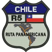 888 Ruta Panamericana R5 Chile Parche Bordado