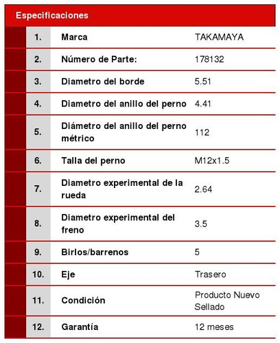 1 Maza Rueda Trasera Barata Laser 90/94 Foto 2