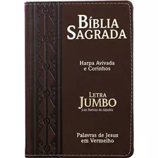  Bíblia Evangelica Letra Grande Jumbo Com Harpa Cristã João Ferreira De Almeida Jfa Editora Cpp