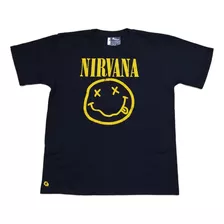 Camiseta Nirvana 100% Algodón Música Rock Grunge Kurt 