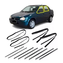 Kit Coliza Burlete Vidrio Puerta Chevrolet Corsa 4 Puertas