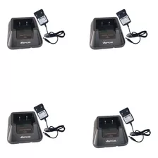 Kit 4 Base Com Fonte Para Radinho Walkie Talkie Baofeng Uv5r