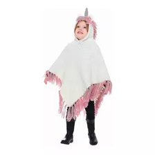 Chal Poncho Unicornio Sueter Abrigo Tejido Capa Borla Niños