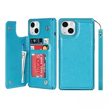 Funda Icovercase Para iPhone 13-liso Azul