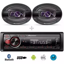 Kit Pioneer Radio Mvh-s218bt Bluetooth + 02 Falante 69 Pol