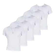 Kit 5 Camisas Masculina Blusa Academia Fitness Slim 