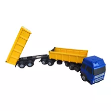 Caminhão Brinquedo Miniatura Carreta Bitrem Graneleiro Promo