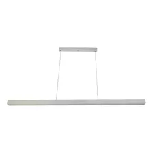 Luminaria Pendente Teto Retangular Led Integrado 50w 120cm Cor Branco, Luz Neutra 4000k 110v/220v