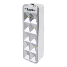 Lámpara De Emergencia Sanelec 2128 Led Con Batería Recargable 1 w 127v Blanca