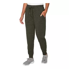 Pantalón Deportivo Cepillado Melange Con Bolsillo Para Mujer