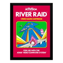 Quadro Decorativo Capa River Raid Atari 2600 A4 25 X 33 Cm 