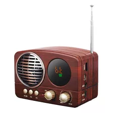 Parlante Vintage Recargable Bluetooth Memoria Radio Fm Rokol