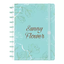 Caderno De Disco Iscool Inteligente G Sunny Flower Verde