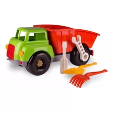 Caminhão Brinquedo Infantil Areia Caçambão Didático Poliplac