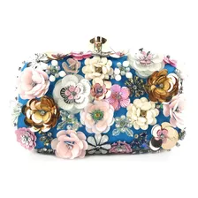 Clutch De Fiesta Para Mujer Clutch De Flores Con Cuentas