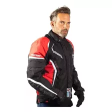 Jm Campera Moto 4t Fourstroke Assen Jacket Negro Y Rojo