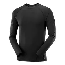 Polera Hombre Cross Run Ls Tee M Deep Black Salomon