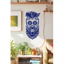 Calavera Barbería Craneo Vinil Decorativo Casa Negocio