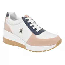 Tenis Mujer American Polo 2222 Blanco Coral 099-032