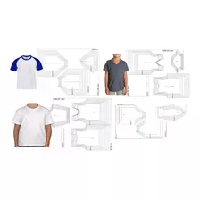 Kit 6 Moldes Modelagem Camiseta Infantil