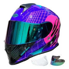 Capacete Moto Feminino Mormaii M1 Ls Asx + Viseira Camaleão