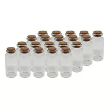  Pack 20 Frascos De Vidrio Con Tapa 3x9cm 45ml