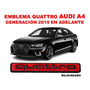 Par De Emblemas Quattro Audi A4/s4 1998-2023 Crom/rojo