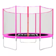 Cama Elástica Expert Kids Reforzada Cme001183 Con Diámetro De 1.83 m, Color Del Cobertor De Resortes Rosado Y Lona Negra