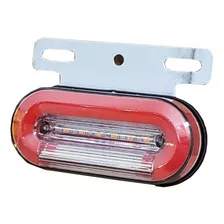 Farol Faro Led Lateral Ovalado 12v 100x40mm Rojo